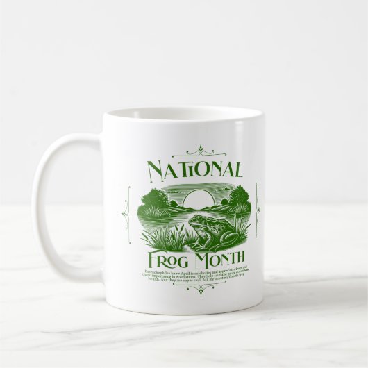 National Frog Month Kaffeetasse (Links)