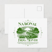 National Frog Month Postkarte (Vorne/Hinten)