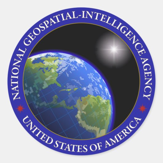 National Geospatial Intelligence Agency Runder Aufkleber (Vorderseite)