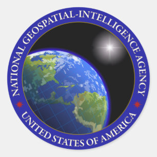 National Geospatial Intelligence Agency Runder Aufkleber