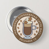 National Gingerbrew Latte Day Button (Vorne & Hinten)