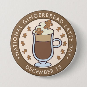 National Gingerbrew Latte Day Button