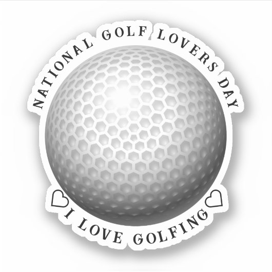 National Golf Day Sports Aufkleber (Vorderseite)