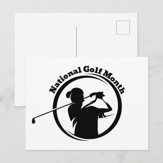 National Golf Month Postkarte (Vorne/Hinten)