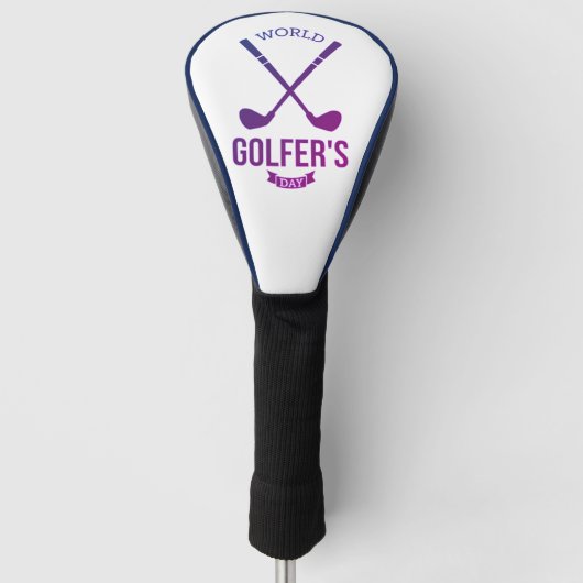National Golfer’s Day Purple Design | leather Golf Headcover (Vorderseite)