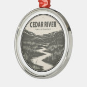 National Grassland Stream an der Cedar Ornament Aus Metall (Links)