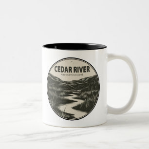 National Grassland Stream an der Cedar Zweifarbige Tasse