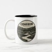 National Grassland Stream an der Cedar Zweifarbige Tasse (Links)
