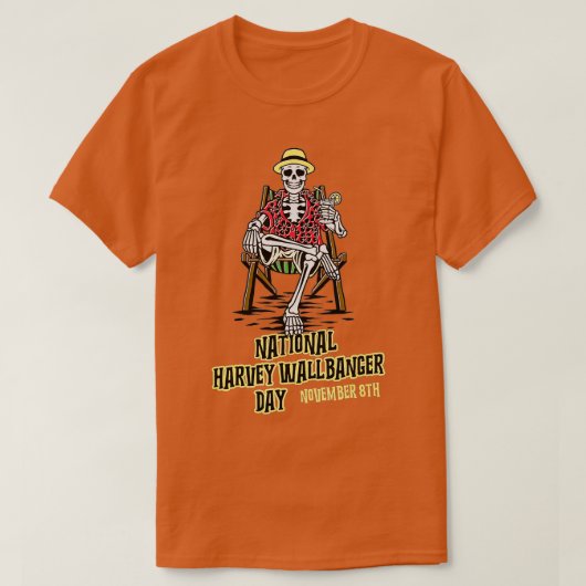 National Harvey Wallbanger Day Drinks Beach Ske T-Shirt (Design vorne)