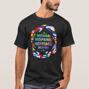 National Hispanic Heritage Latino Alle Flaggen Ins T-Shirt