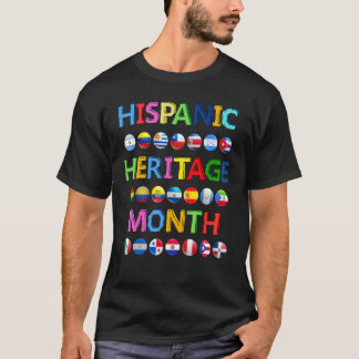 National Hispanic Heritage Monat Alle Länder T-Shirt