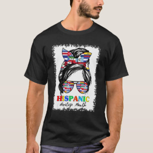 National Hispanic Heritage Monat Lateinische Flagg T-Shirt