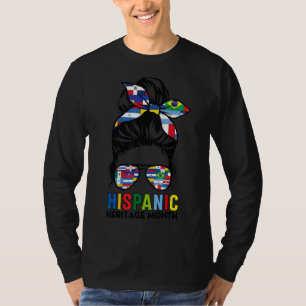 National Hispanic Heritage Monat Lateinische Flagg T-Shirt