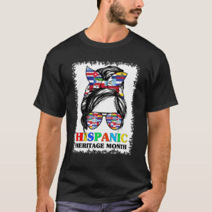 National Hispanic Heritage Monat Lateinische Flagg T-Shirt