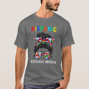 National Hispanic Heritage Monat Lateinische Flagg T-Shirt