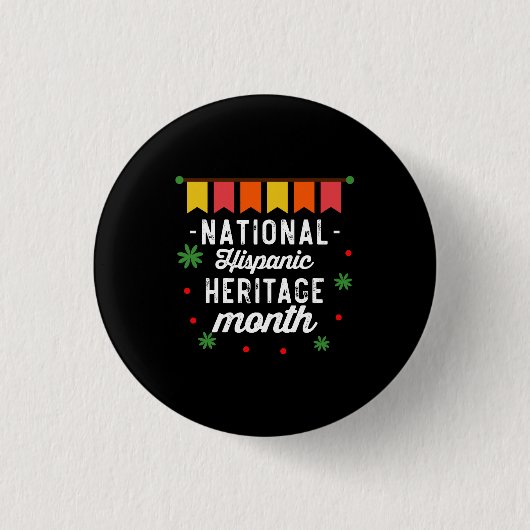 National Hispanic Heritage Monte Funny Gift Button (Vorderseite)