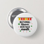 National Hispanic Heritage Monte Funny Gift Button (Vorne & Hinten)