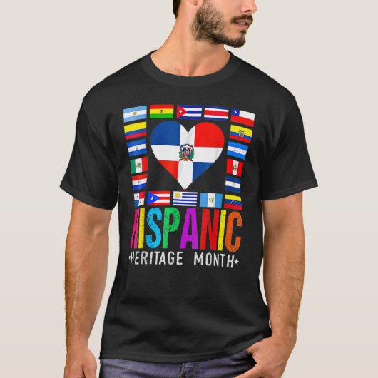 National Hispanic Heritage Monte Herzstück America T-Shirt (Vorderseite)