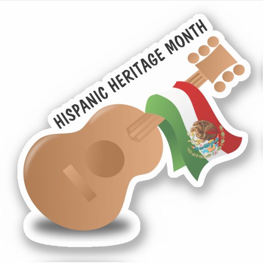 National Hispanic Heritage Month - Gitarre Aufkleber (Vorderseite)