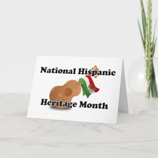 National Hispanic Heritage Month - Gitarre Karte (Vorderseite)