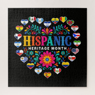 National Hispanic Heritage Month Herzflaggen Puzzle