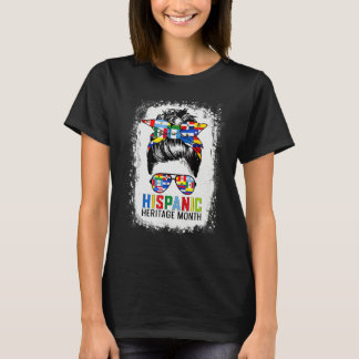 National Hispanic Heritage Month Messy Bun All Cou T-Shirt
