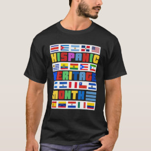National Hispanic Heritage Month Rainbow Alle Graf T-Shirt