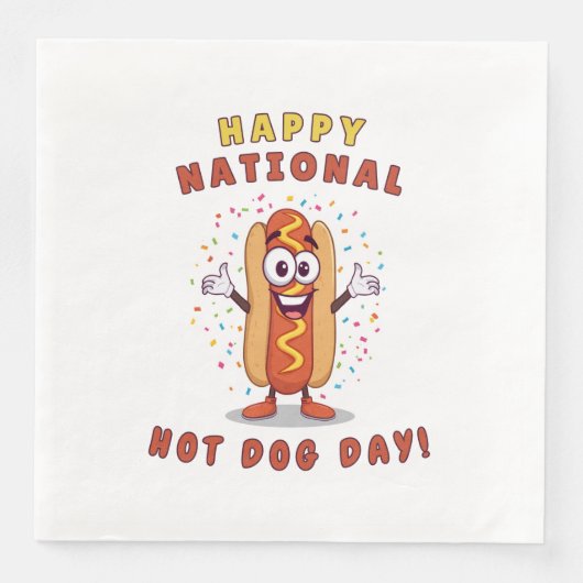 National Hot Dog Day Papiertücher Serviette (Vorderseite)
