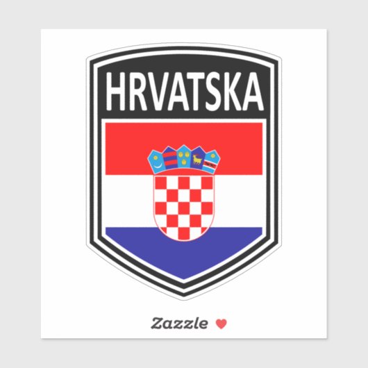 National - Hrvatska Aufkleber (Blatt)