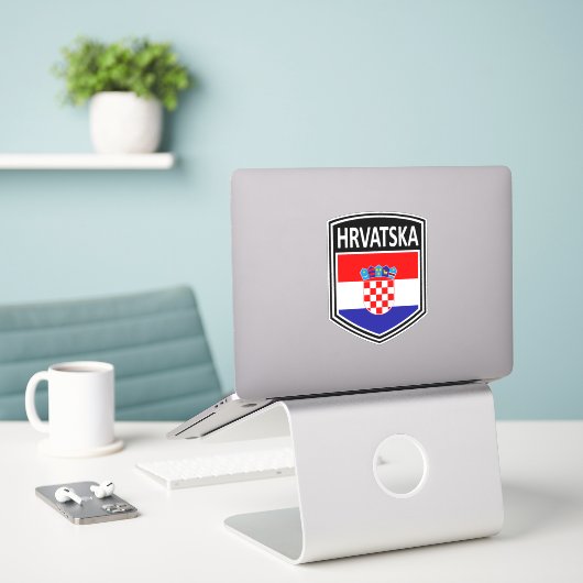 National - Hrvatska Aufkleber (Laptop auf Schreibtisch)