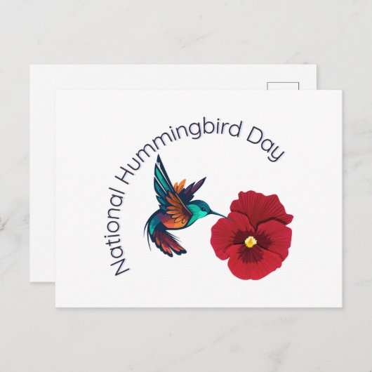 National Hummingbird Day Postkarte (Vorne/Hinten)