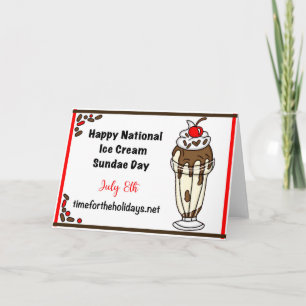 National Ice Cream Sundae Day, 8. Juli Karte