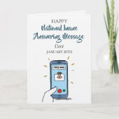 National Inane Answering Message Day | Jan 30th Karte (Vorderseite)