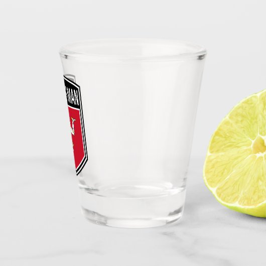 National - Insel Man Schnapsglas (Rechts)