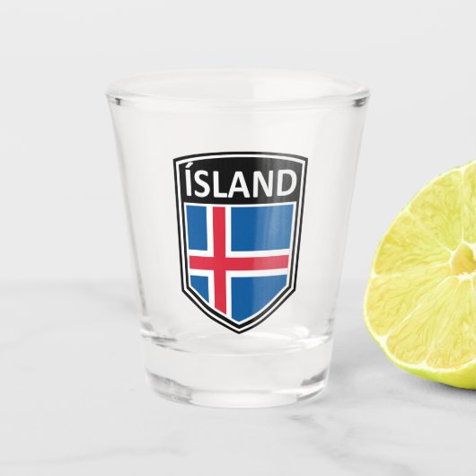 National - Insel Schnapsglas (Vorderseite)