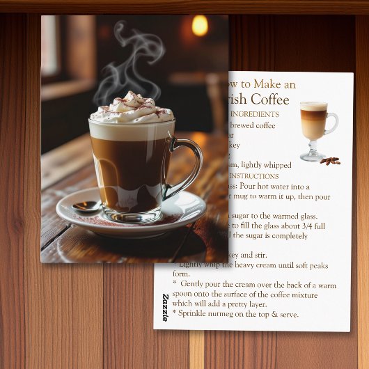 National Irish Coffee Recipe Postkarte