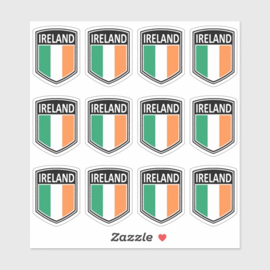 National - Irland Aufkleber (Blatt)