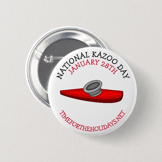 National Kazoo Day 28. Januar Button (Vorne & Hinten)