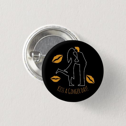 National Kiss a Ginger Day Button (Vorne & Hinten)