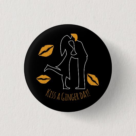 National Kiss a Ginger Day Button (Vorderseite)