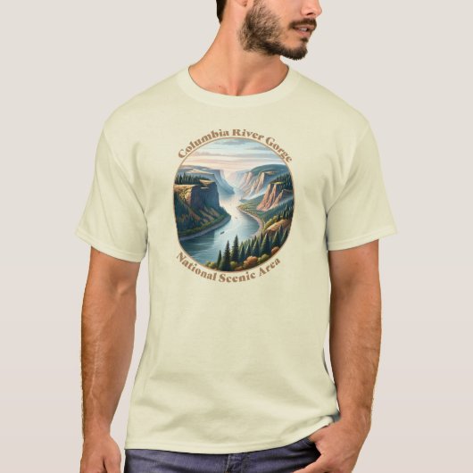 National Landschaftlich Area Columbia River Gorge T-Shirt (Vorderseite)