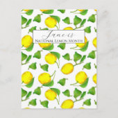 National Lemon Month June Citrus Fruit Postkarte (Vorderseite)