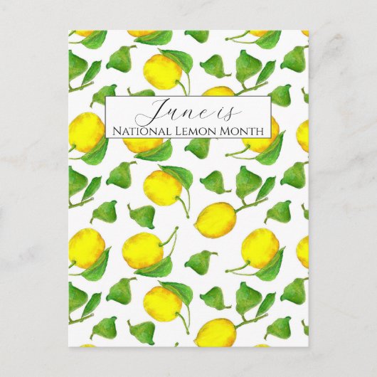 National Lemon Month June Citrus Fruit Postkarte (Vorderseite)