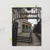 National Library of Ireland, Dublin, Irland Postkarte (Vorne/Hinten)