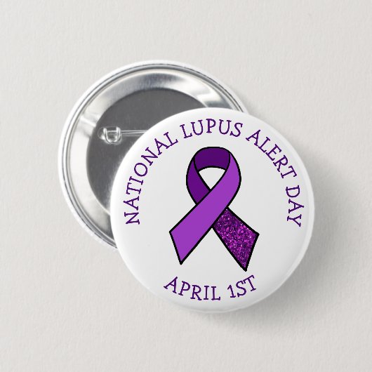 National Lupus Alert Day 1. April Support Button (Vorne & Hinten)