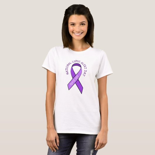 National Lupus Alert Day Awareness Ribbon Shirt (Vorne ganz)