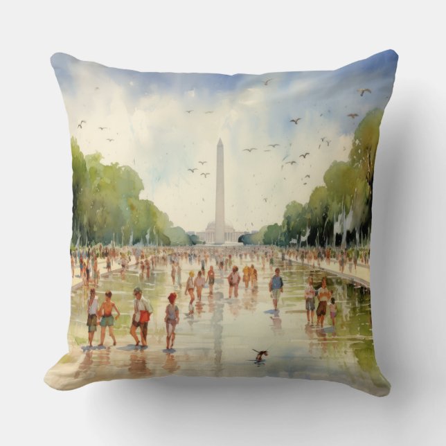 National Mall Washington Throw Kissen (Vorderseite)