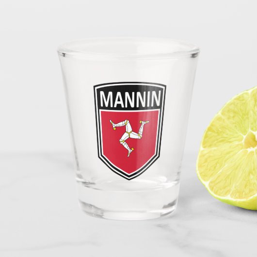 national - Mannin Schnapsglas (Vorderseite)