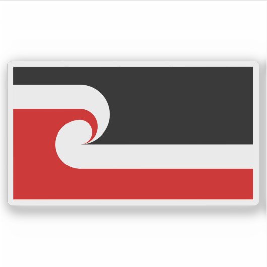 National Māori Tino Rangatiratanga Fahne, Neuseela Aufkleber (Vorderseite)