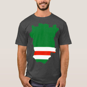 National Map Flag der Tschetschenischen Republik I T-Shirt